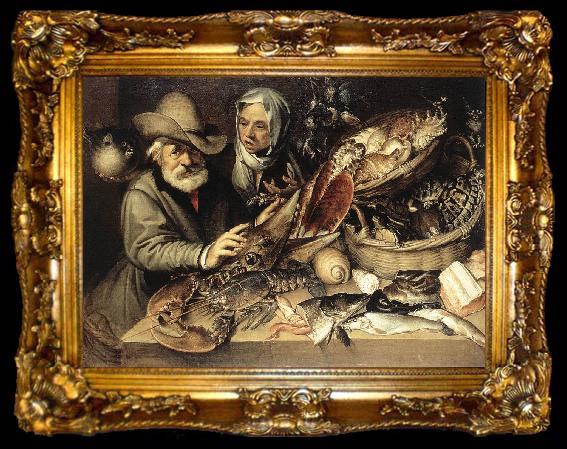 framed  PASSEROTTI, Bartolomeo The Fishmonger